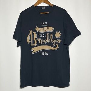 Gildan Black Graphic Tee with Gold Accents